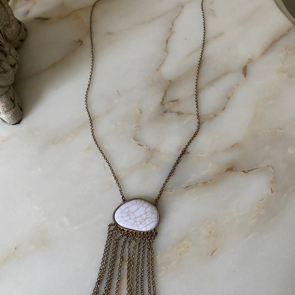 Fashion Long Necklace with Chain Fringe Boho Hippie Style Gold Tone - Picture 1 of 7